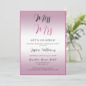Roze vrijgezellinnenfeest kaart (Staand voorkant)