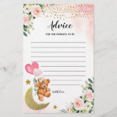 Roze vroege Baby shower advies voor ouderenspelen (Voorkant)