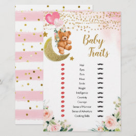 Roze vroege Baby Traits Shower