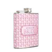 Roze vroege moeder van de bruidbruidskolf heupfles (Rechts)