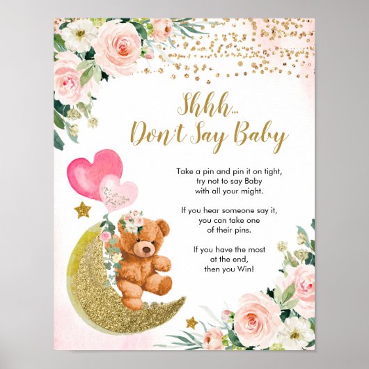 Roze vroege teken niet Baby Poster (Voorkant)