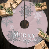 Roze Vrolijk en Heldere Sneeuwvlokken Kerstmis Kerstboom Rok