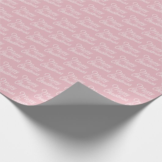 Roze vrolijk kerstpatroon inpakpapier (Hoek)
