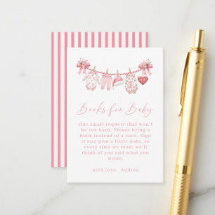 Roze vrolijke kleine babyshowerbordjes voor babyme informatiekaartje