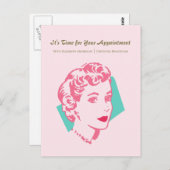  roze vrouw Beauty Appointinder Briefkaart (Voorkant / Achterkant)