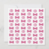 Roze Vrouw Dog Pet Aankondiging Fotokaarten (Achterkant)