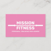 Roze Vrouw Fitness Personal Trainer Visitekaartje (Voorkant)