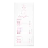 Roze Vrouw Line Drawing Beauty Business Menu (Voorkant)