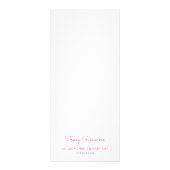 Roze Vrouw Line Drawing Beauty Business Menu (Achterkant)