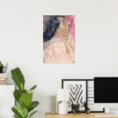 Roze vrouw portret poster (Thuiskantoor)