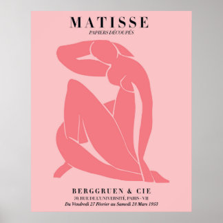 Roze Vrouw Poster | Matisse Stijl Muurkunst