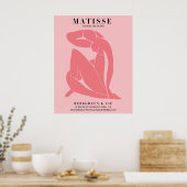Roze Vrouw Poster | Matisse Stijl Muurkunst (Keuken)