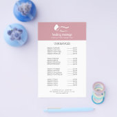 ROZE VROUW STONE MASSAGE Wellness Day Spa Flyer (Enkel)