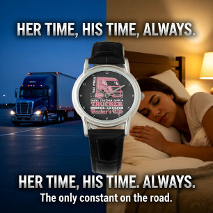 Roze Vrouw Van Een Vrachtwagenchauffeur: De Toughs Horloge