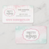 Roze Vrouwelijk Aquarel Visitekaartje (Voorkant / Achterkant)