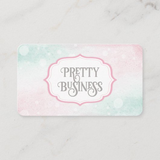 Roze Vrouwelijk Aquarel Visitekaartje (Achterkant)