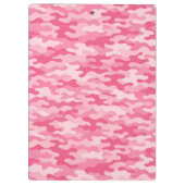 Roze vrouwelijk camo patroon klembord (Achterkant)