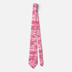 Roze vrouwelijk camouflagepatroon stropdas