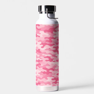 Roze vrouwelijk camouflagepatroon waterfles