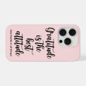 Roze Vrouwelijk Dankbaar iPhone 15 Hoesje Pro Case (Achterkant horizontaal)