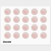 Roze vrouwelijk logo sjabloon ronde sticker (Vel)
