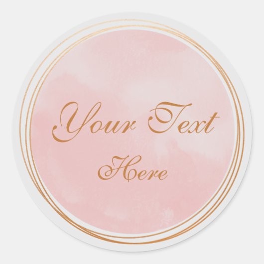 Roze vrouwelijk logo sjabloon ronde sticker (Voorkant)