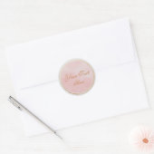 Roze vrouwelijk logo sjabloon ronde sticker (Envelop)