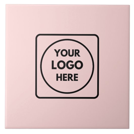 Roze Vrouwelijke | Aangepaste Professionele Logo Tegeltje (Voorkant)
