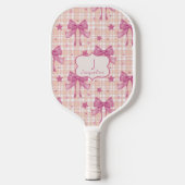 Roze Vrouwelijke Coquette Bows Pickleball Paddle (Voorkant)