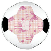 Roze Vrouwelijke Coquette Bows Voetbal (Gedraaid)