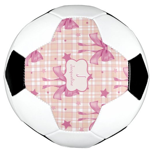 Roze Vrouwelijke Coquette Bows Voetbal (Gedraaid)