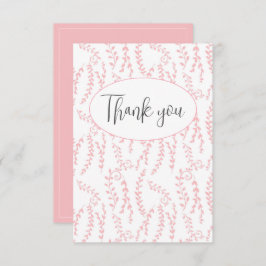  roze vrouwelijke flat dank u kaart
