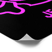 Roze vrouwelijke meeuw met boeg poster (Hoek)