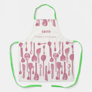 Roze vrouwelijke minimalistische eenvoudige Chef Schort