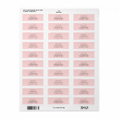 Roze Vrouwelijke Monogram Ontwerp Etiket (Full Sheet)