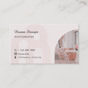 roze vrouwelijke mooie kunst kapper sieraden visitekaartje