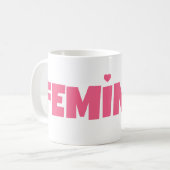 Roze Vrouwen Empowerment Feminisme Modern Feminist Koffiemok (Voorkant links)