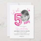 Roze Vrouwen Foto Look Whos 50ste verjaardag Kaart (Voorkant)