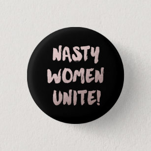 Roze vrouwen in de asty verenigen ronde button 3,2 cm