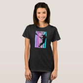 Roze vrouwen Lacrosse Player Coach Team Coaching M T-shirt (Voorkant volledig)