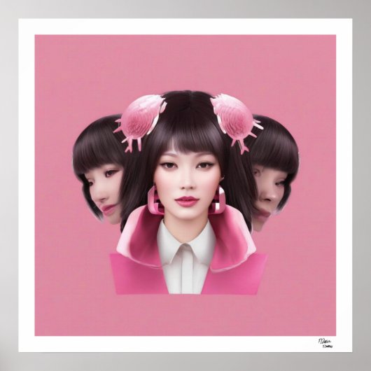 Roze vrouwen poster (Voorkant)