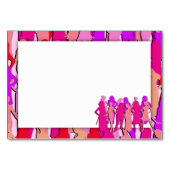 Roze vrouwen Silhouette Kaart (Achterkant)