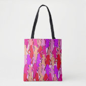 Roze Vrouwen Silhouetten Tote Bag (Voorkant)
