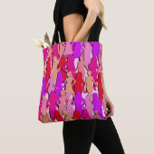 Roze Vrouwen Silhouetten Tote Bag (Dichtbij)