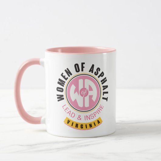 Roze vrouwen van de Mok van Asphalt Virginia Coffe (Links)