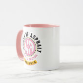 Roze vrouwen van de Mok van Asphalt Virginia Coffe (Voorkant links)