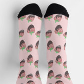 Roze vrucht van door chocolade gedekte aardbeien sokken (Top)