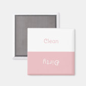 Roze vuile wasmachine Teken Magnet (Voorkant / Achterkant)