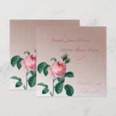 Roze vuist Roos bruiloft Kaart (Voorkant / Achterkant)