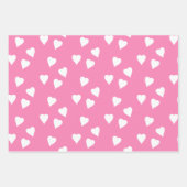 Roze vulling met witte harten inpakpapier vel (Voorkant 2)